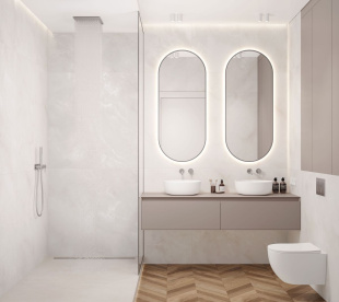 Керамогранит Laparet Bernini Crema матовый глянцевые чернила арт LP6012G0531R (60х119,5)